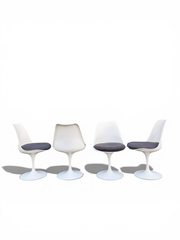 Ensemble Salle à Manger Knoll Tulipe - Table Marbre & 4 Chaises Eero Saarin