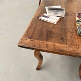 19th century walnut drapery table 2m1