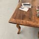 19th century walnut drapery table 2m1