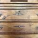 Antique Louis-Philippe commode in solid wood and white marble.