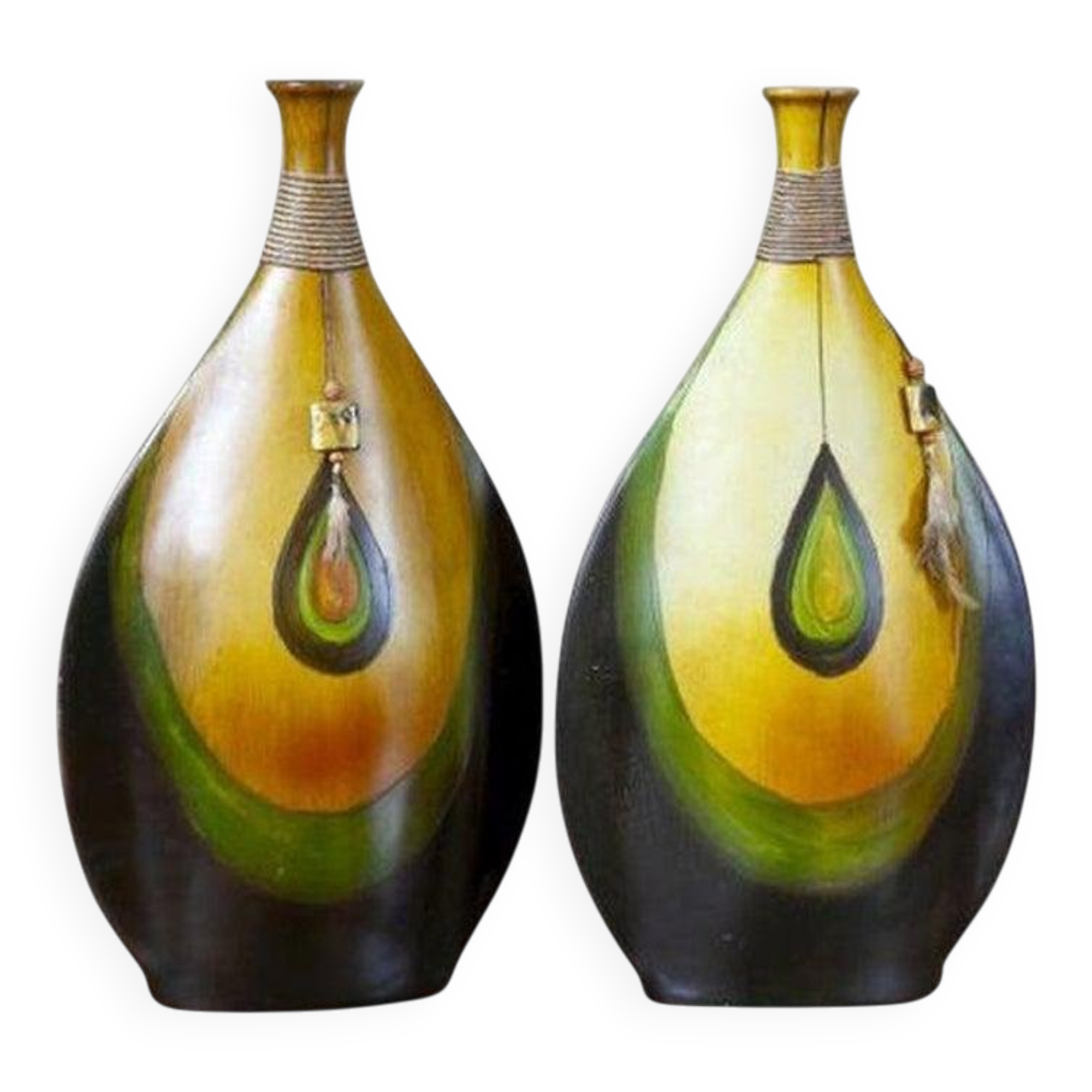 Late 20th Century African Vases, 1950s, Set of 2