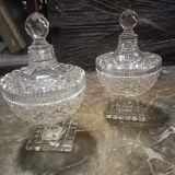 19th century cut crystal drageoirs
