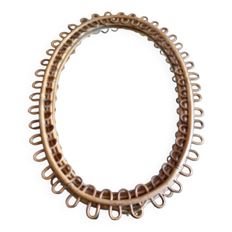 Miroir rotin osier 1960  vintage