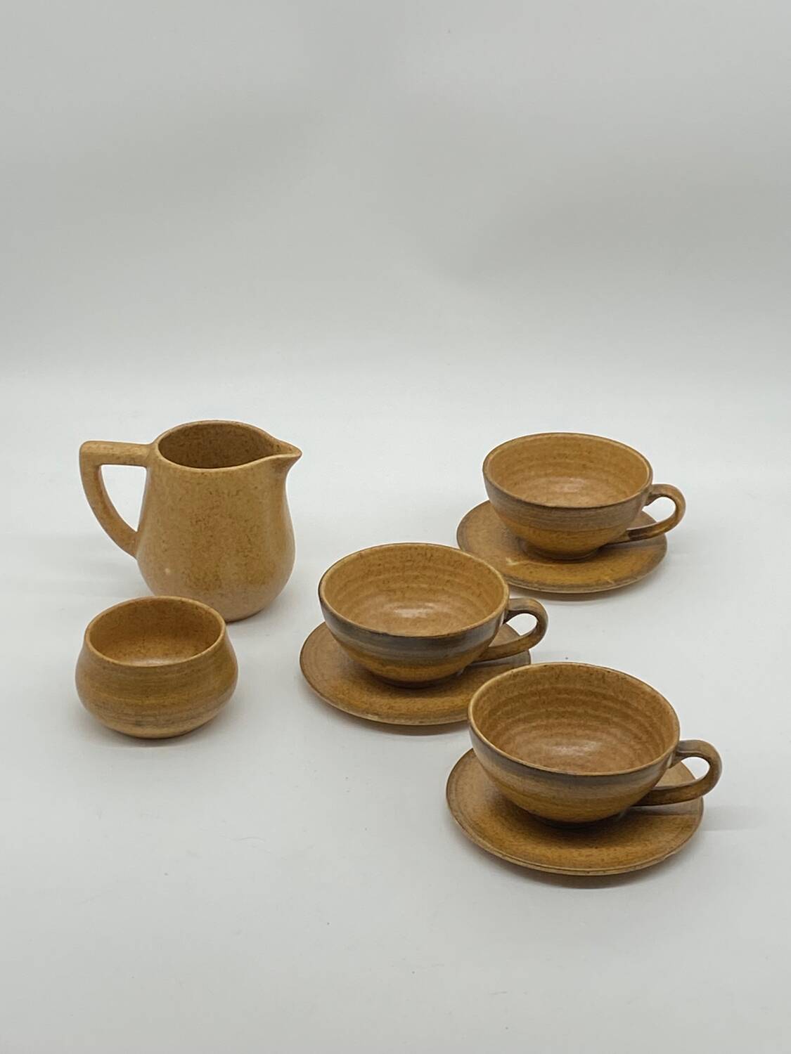 Vintage Longchamp ceramic breakfast service, stoneware