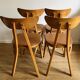 4 chaises « Banane » estampillées Luterma