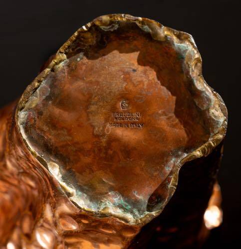 Angelo Bragalini, Mid-century copper vase, Bologna Italy 1960s
