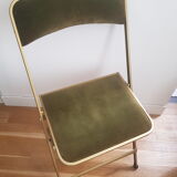 Velvet folding chair