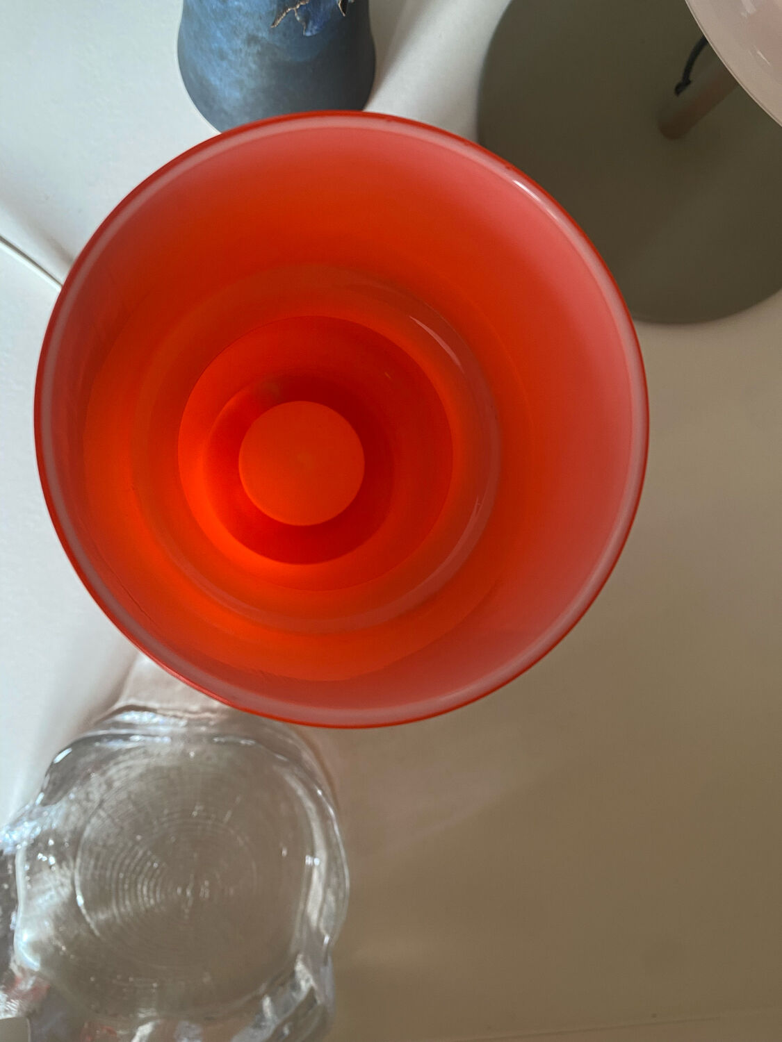 Fitz lamp in orange glass Vintage Habitat