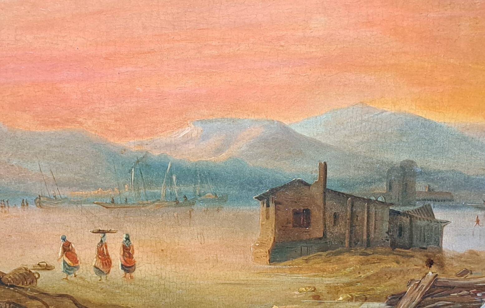 Impressionist painting - Signed seascape - 19th century Italian school
