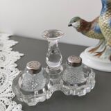 Salt and pepper shaker vintage glass
