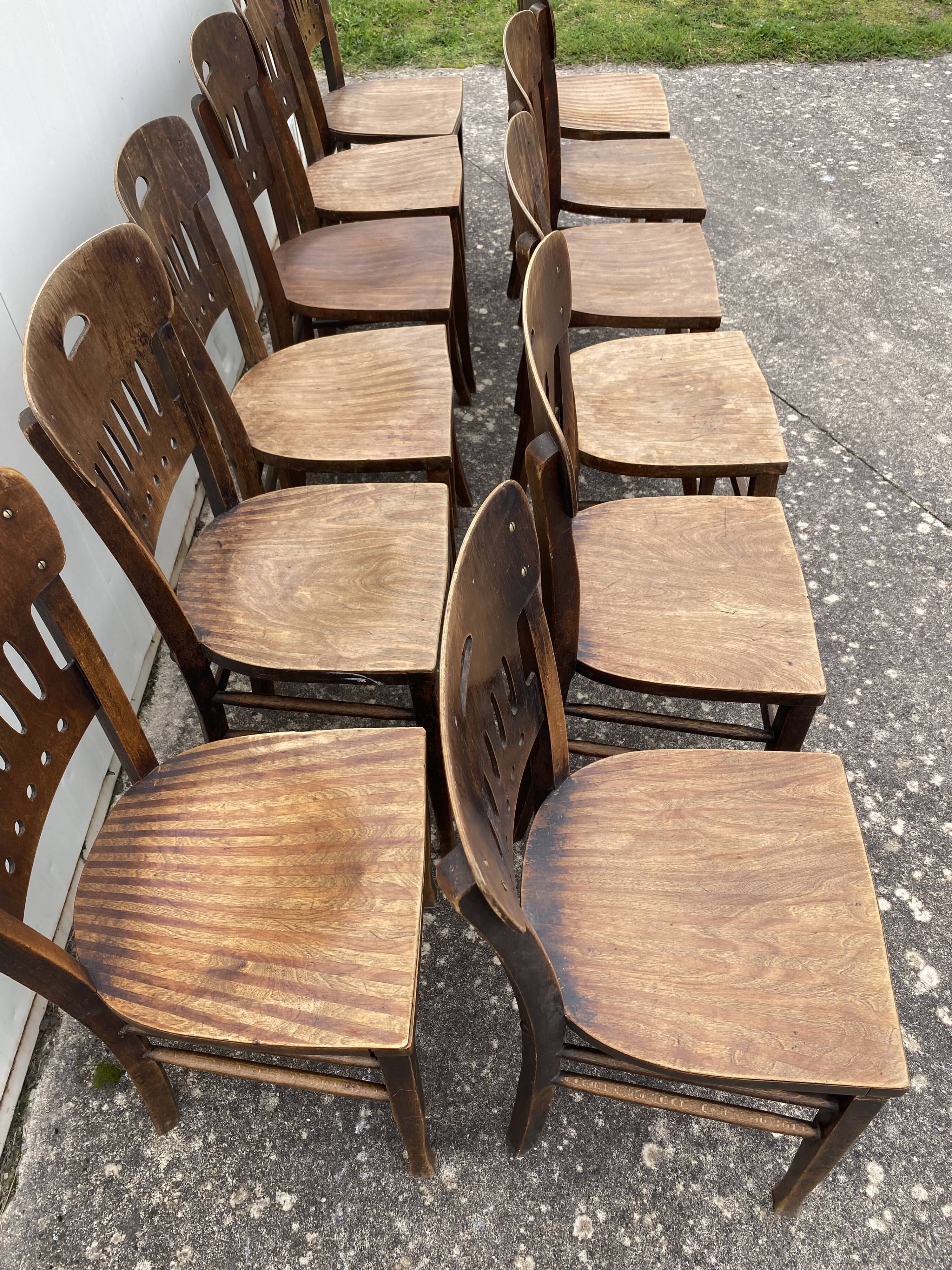 Set de 12 chaises bistrot luterma 1920