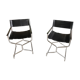 Paire de fauteuils vintage style metteur en scène métal
