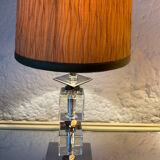 Art Deco lamp in chrome and crystal