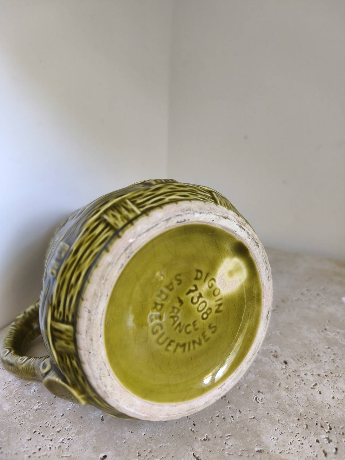 Digoin slipware pitcher