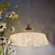 Vintage yellow Clichy glass lampshade pendant light