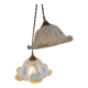 Two Opalescent Art Deco Ezan pendant lamps