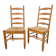 Vintage Brutalist Wicker Ladder Chairs, 1960s, Set of 2