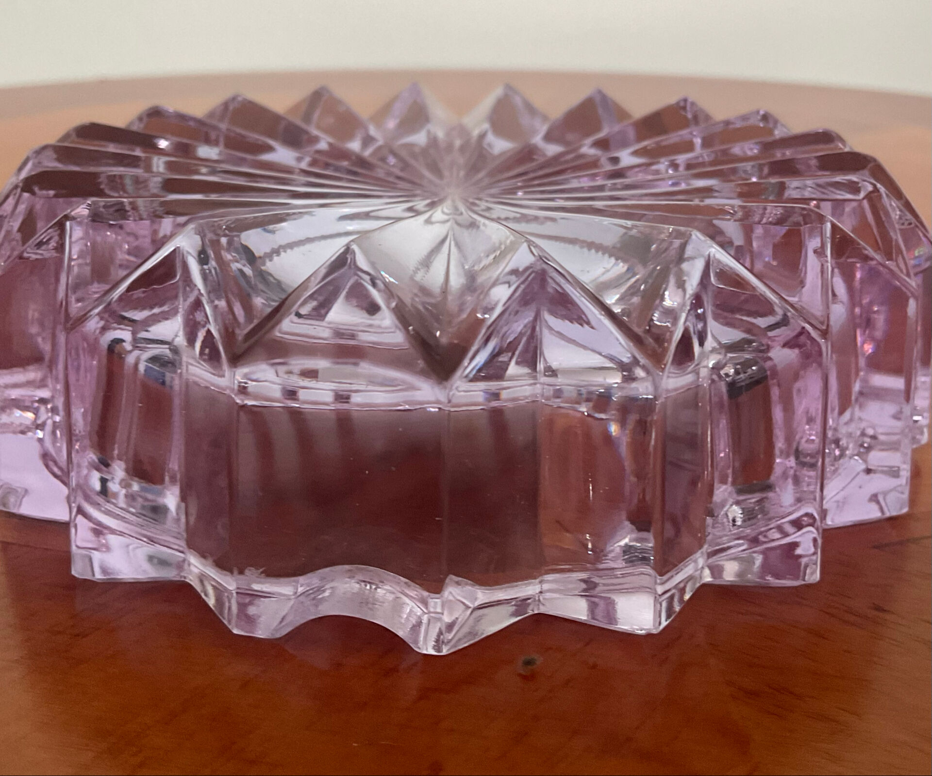 Vide poche ou cendrier vintage en verre alexandrite
