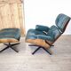 Fauteuils Lounge Eames ,production Herman Miller, avec ottoman. En cui