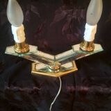 Old art deco table lamp - 2 lights - mirror lamp