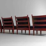 XL set of 8 mid-century lounge chairs, Belgium 1960s