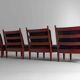 Ensemble XL de 8 chaises longues vintage, Belgique 1960