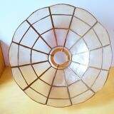 Lampshade in mother-of-pearl and brass