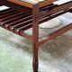 Mid Century Modern Vintage Square Occasional Table in Wood with Glass Top