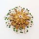 Large Italian Gilt Florentine Flush Mount Light by Banci Firenze