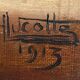 HST painting "Still life with oranges and chestnuts" signed H. Lucotte 1913