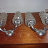Set of 2 double wall sconces, 1960s