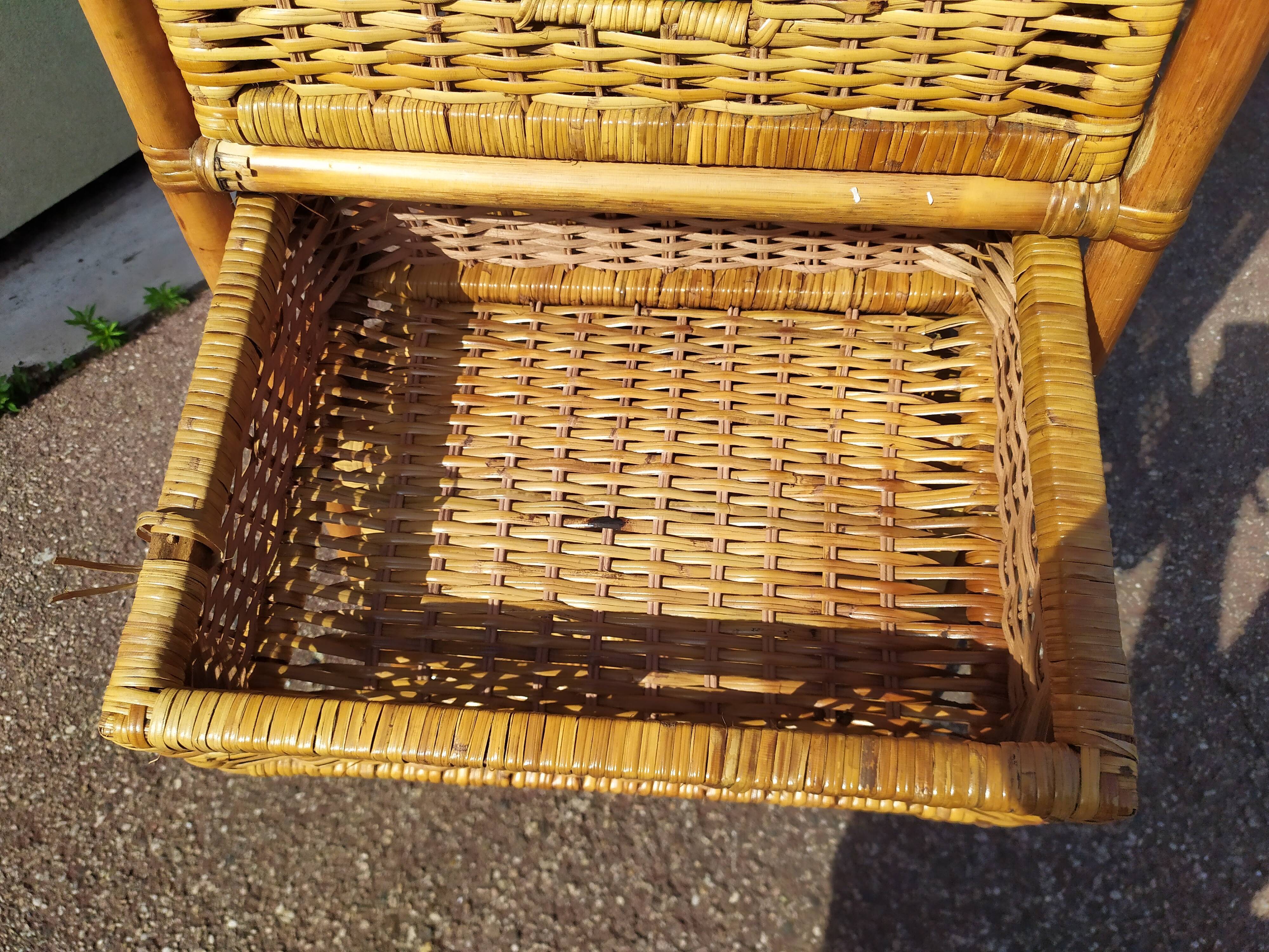 Chest of Drawers 6 Rattan Drawer - Vintage