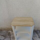 Beige vintage side tables, reimagined accent furniture.