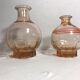 Pair Old Carafe ART DE CO Glass Rose Art of Vintage Table