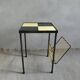 Metal and ceramic tile side table, circa 1960