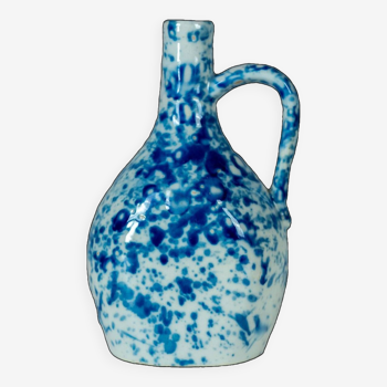 Blue spotted ceramic soliflore