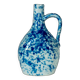Soliflore en céramique tacheté bleu