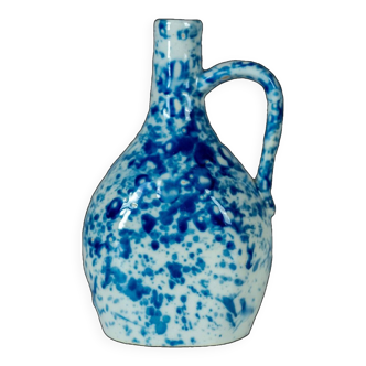 Blue spotted ceramic soliflore