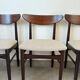6 vintage Scandinavian teak chairs by Dyrlund