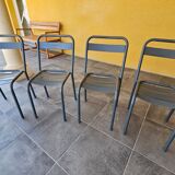 Lot of 6 garden chairs made of steel.