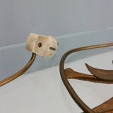 Hollywood regency Hans Kogl palm tree table lamp metal gold gilt 1970