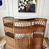 Rattan and wicker bar from the 50s/60s