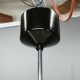 1960s NAPAKO Modernist Black Glass Pendant Light, Czechoslovakia