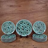 Very large vintage oyster serving dish niderviller france