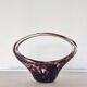 Vintage Murano Glass Basket Bowl Purple Tortoise Shell Pattern