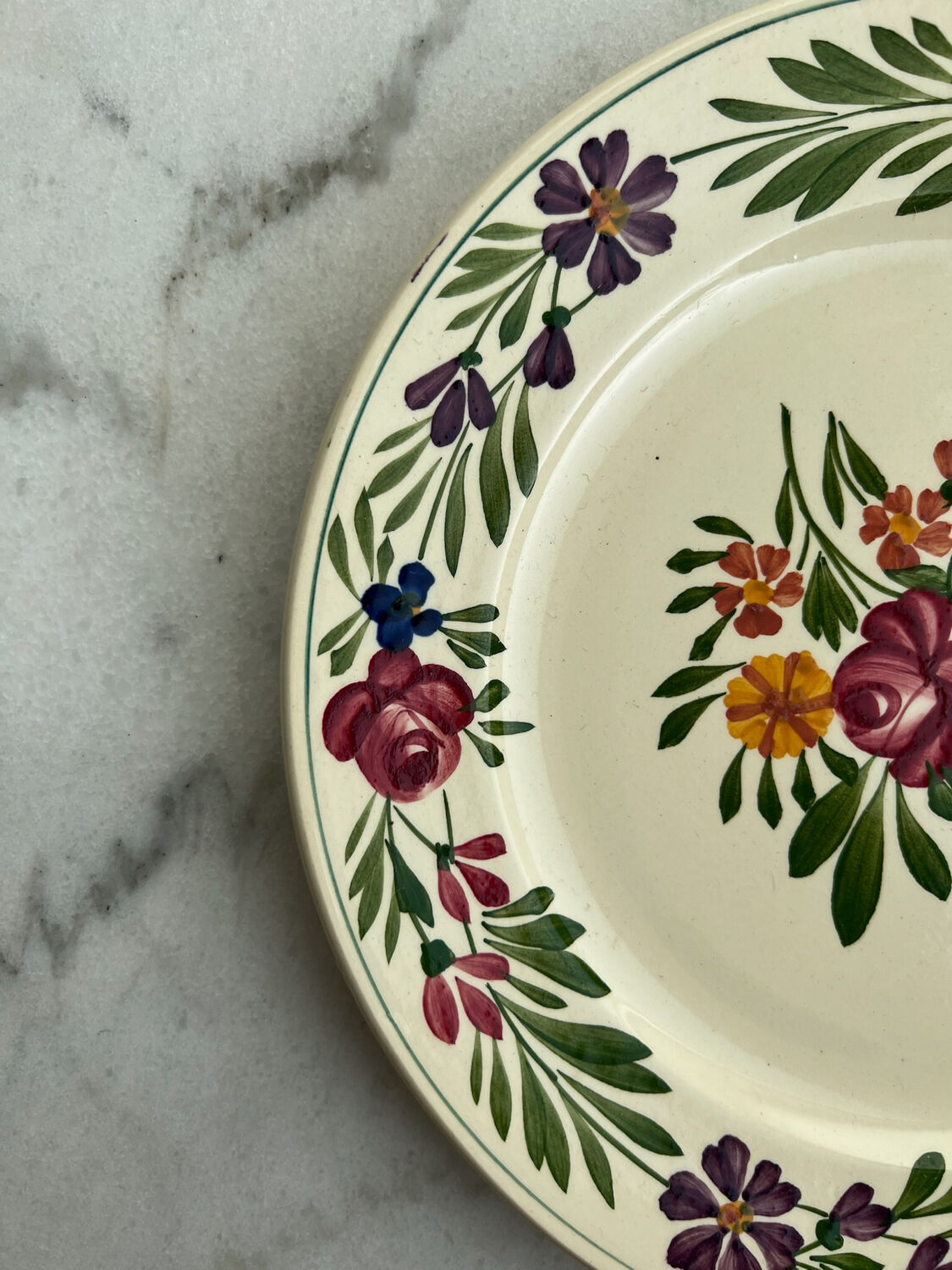 Floral plate - Sarreguemines Rusticana