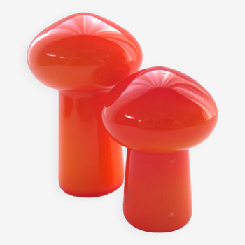 Danish design 2 piece set Palet mushroom salt and pepper shakers design Michael Bang, Holmegaard