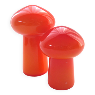 Danish design 2 piece set Palet mushroom salt and pepper shakers design Michael Bang, Holmegaard