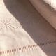 Old linen and cotton sheet dyed in baby pink