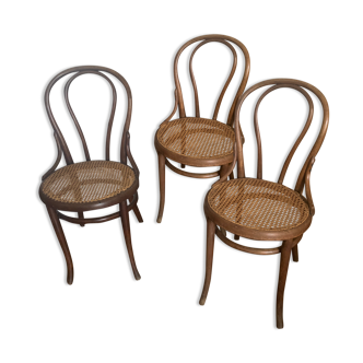 Lot of 3 chairs No. 18 by Michael Thonet authentic stamped